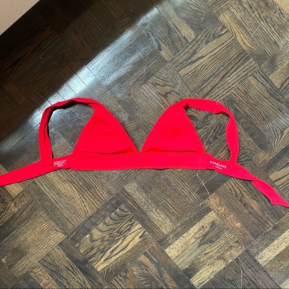 Everlane Red Triangle Bikini Top Medium - Picture 6 of 12